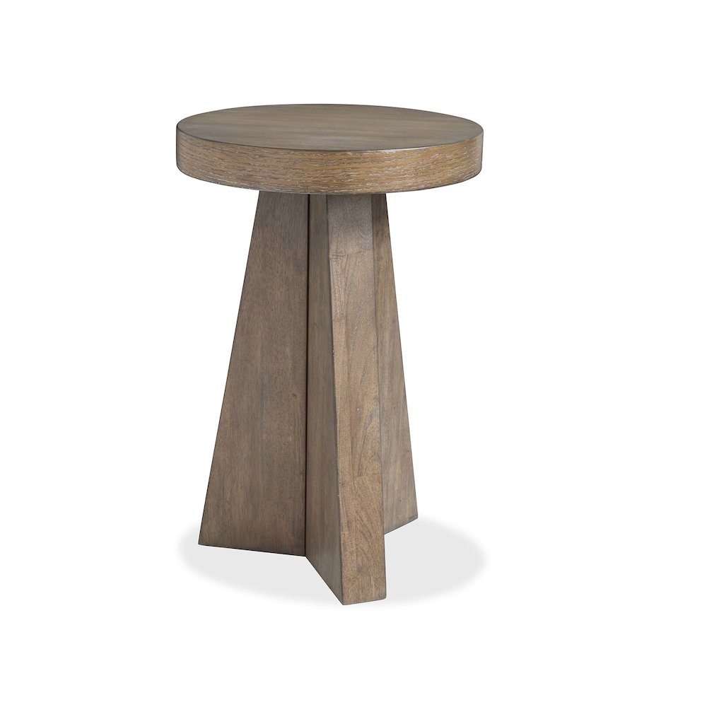 Lansbury Antique Wheat Round Accent End Table. Picture 2