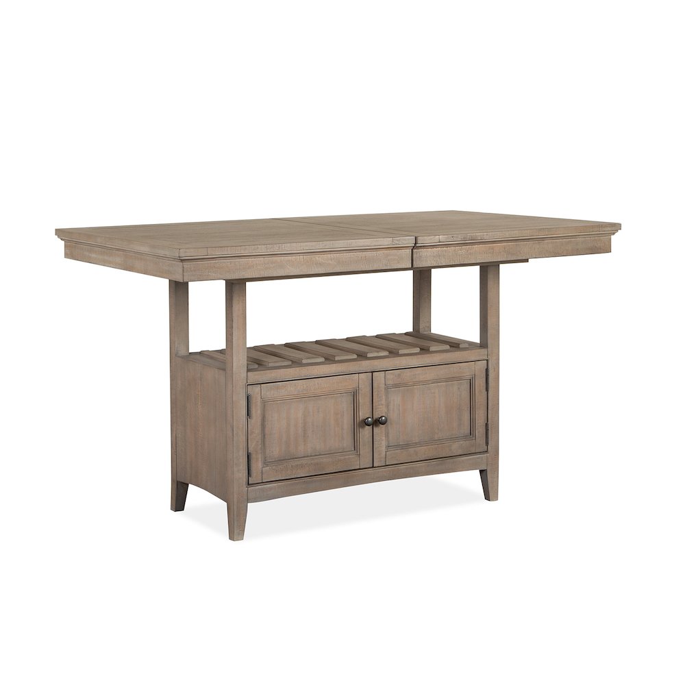 Paxton Place Dovetail Grey Extendable Counter Height Dining Table. Picture 6