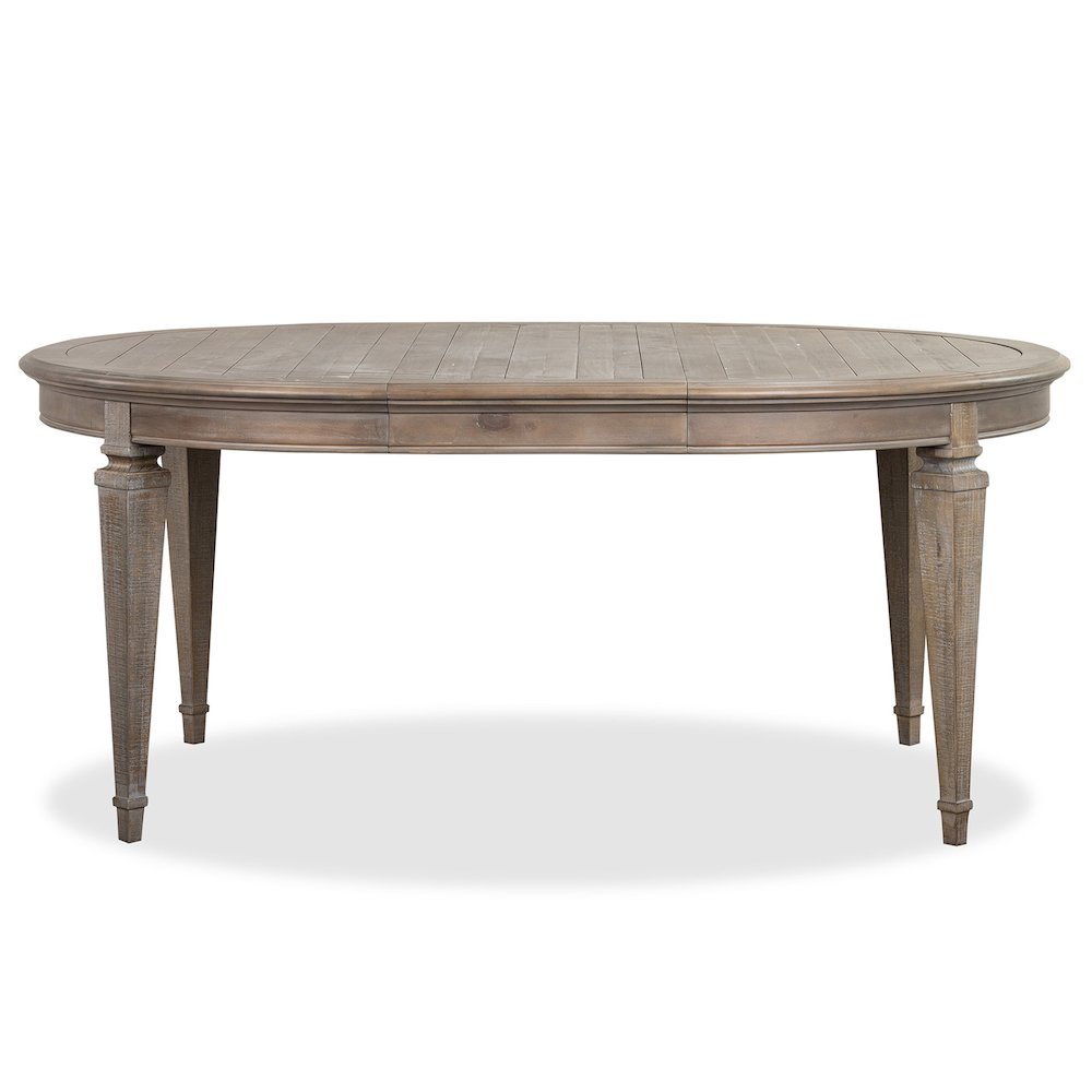 Lancaster Dovetail Grey Extendable Round Dining Table. Picture 2