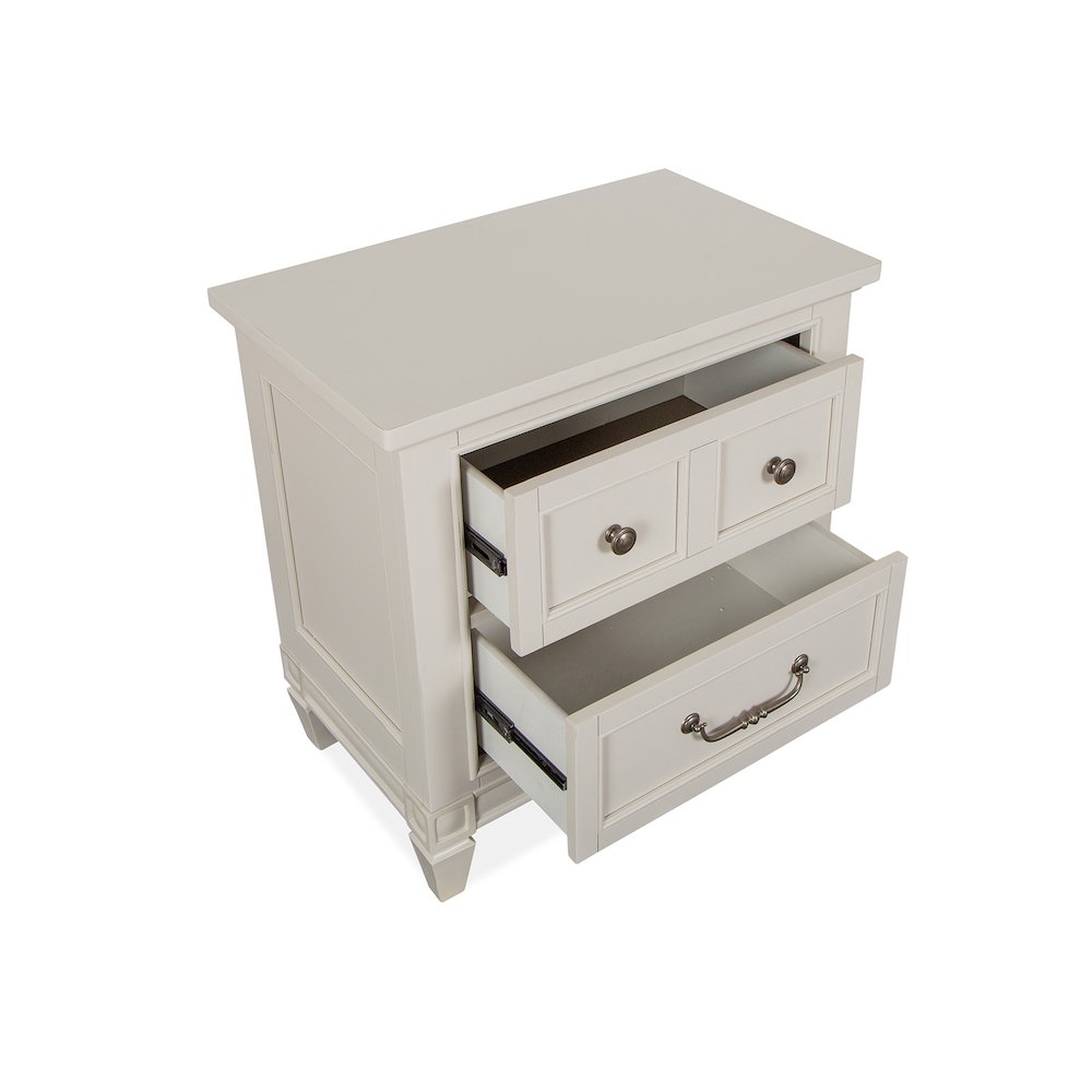 Willowbrook Egg Shell White With Slight Rub Through Drawer Nightstand. Picture 5