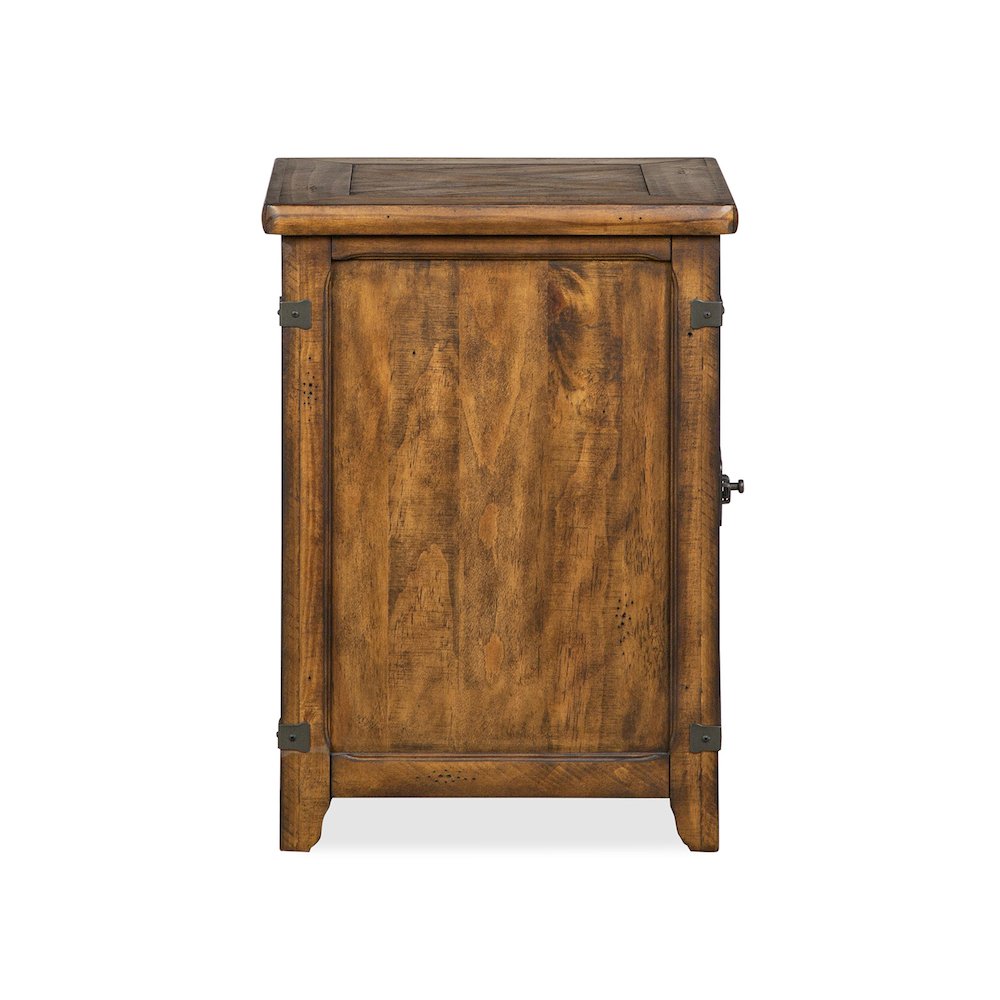 Chesterfield Farmhouse Timber Chairside End Table. Picture 3