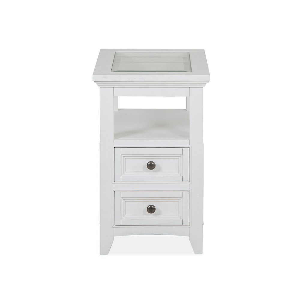 Heron Cove Chalk White Chairside End Table. Picture 2