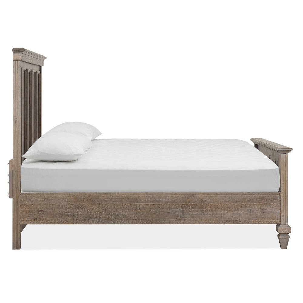 Lancaster Dovetail Grey Queen Panel Bed. Picture 3