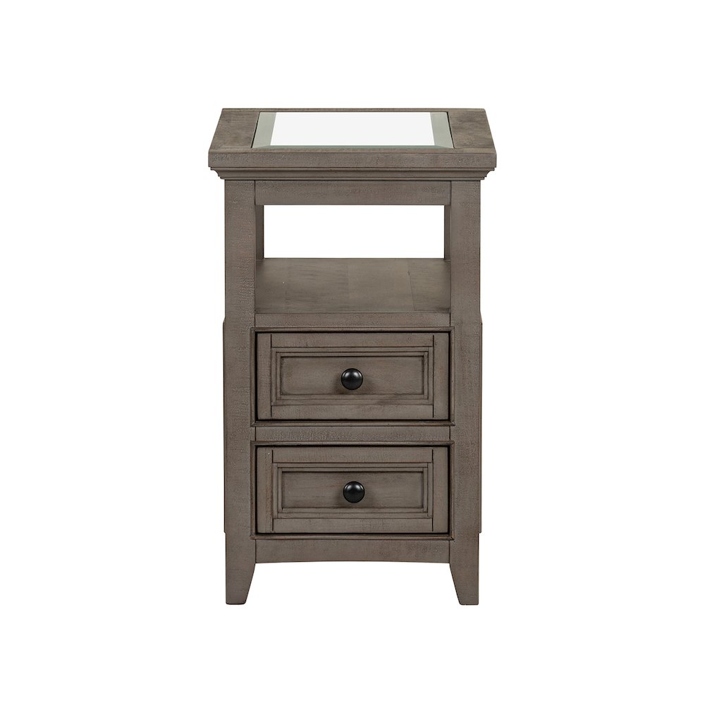 Paxton Place Dovetail Grey Chairside End Table. Picture 3
