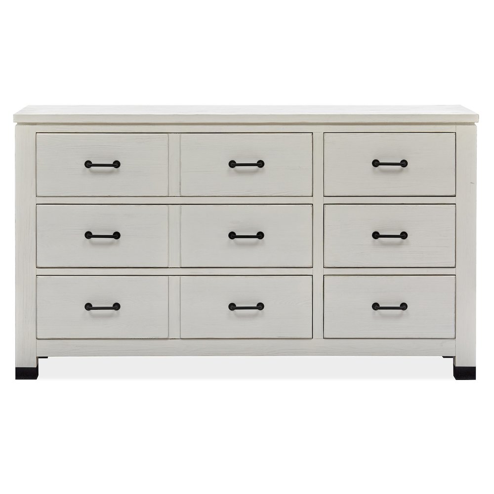 Harper Springs Silo White Drawer Dresser With Landscape Mirror. Picture 4