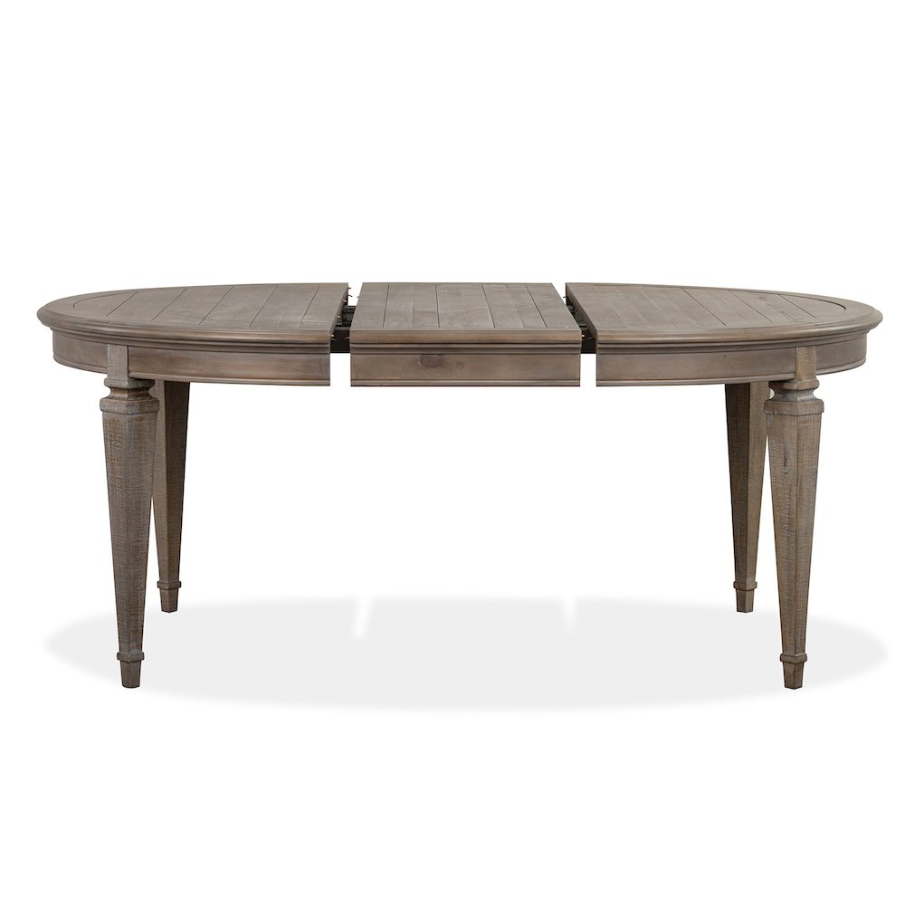 Lancaster Dovetail Grey Extendable Round Dining Table. Picture 4