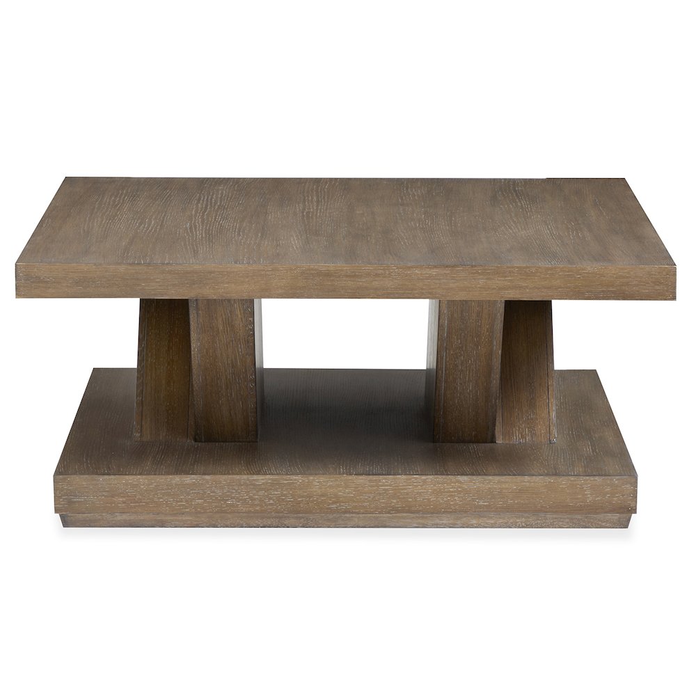 Lansbury Antique Wheat Square Cocktail Table With Casters. Picture 4
