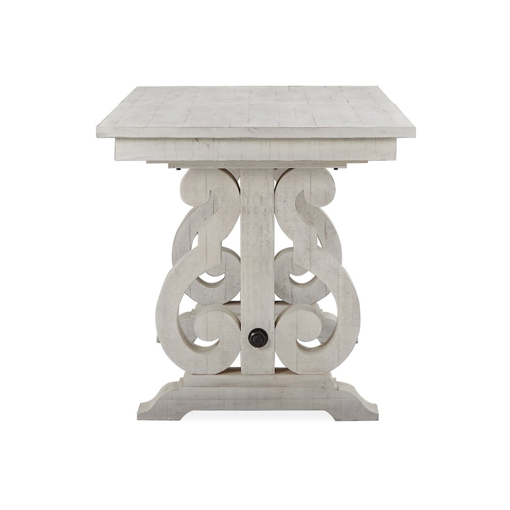 Alabaster And Toasted Nutmeg Extendable Rectangular Counter Height Dining Table. Picture 3