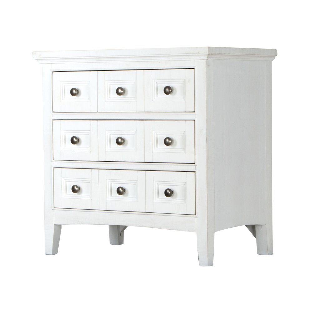 Heron Cove Chalk White And Dovetail Grey Drawer Nightstand. Picture 1