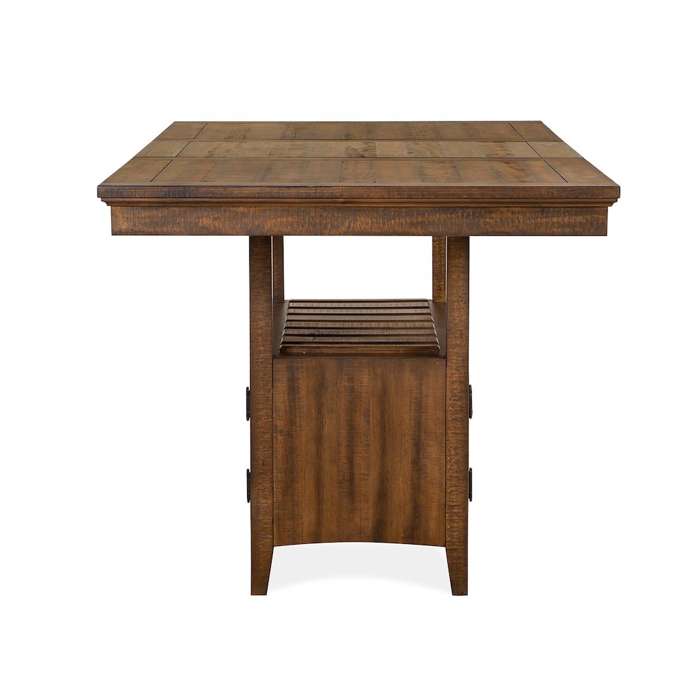 Bay Creek Toasted Nutmeg Extendable Counter Height Dining Table. Picture 3
