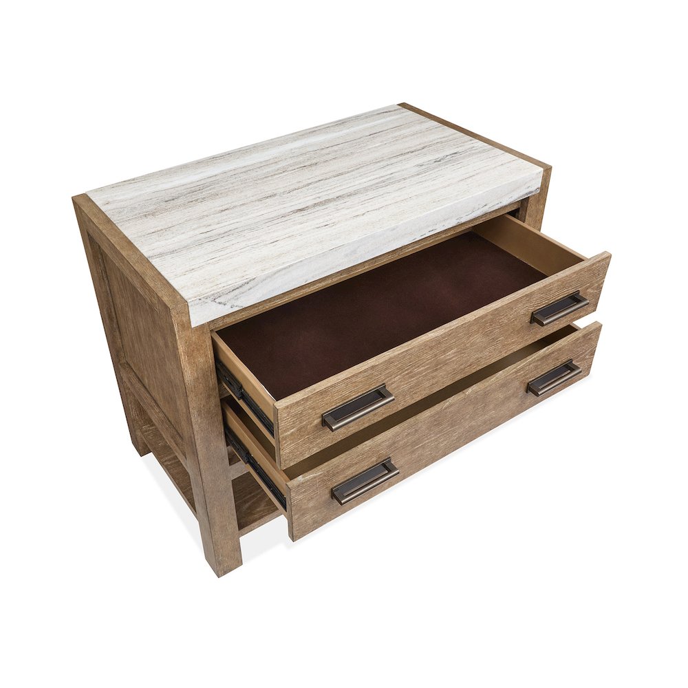 Plum Creek Sierra Brown Open Nightstand. Picture 5