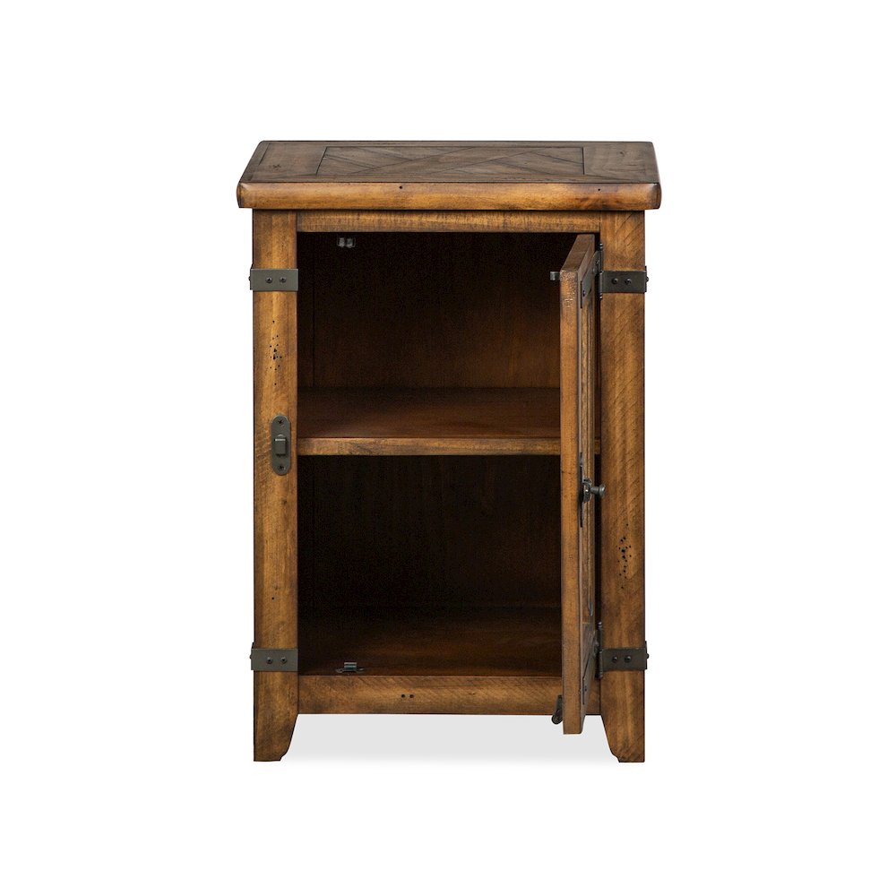 Chesterfield Farmhouse Timber Chairside End Table. Picture 7