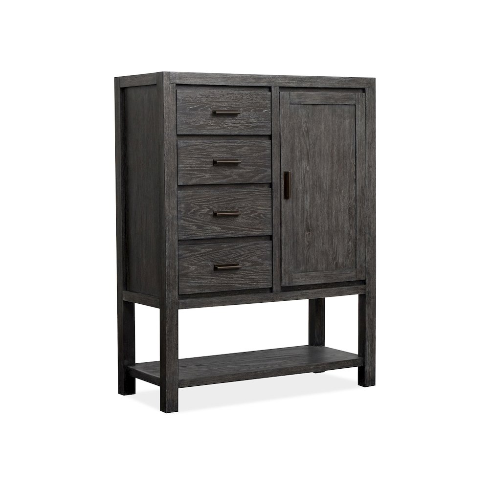 Plum Creek Ravenwood Black Door Chest. Picture 1