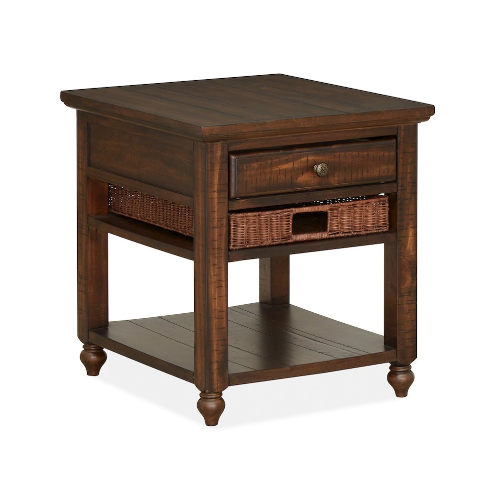 Cottage Lane Coffee Rectangular End Table. Picture 1