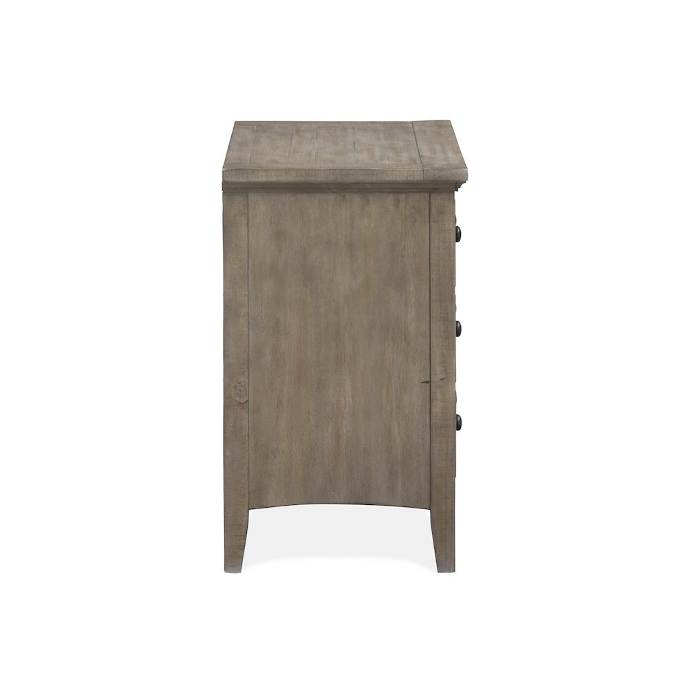 Paxton Place Dovetail Grey Drawer Nightstand. Picture 3