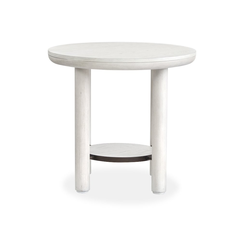 Sunset Cove Moonlight Pearl Round End Table. Picture 3