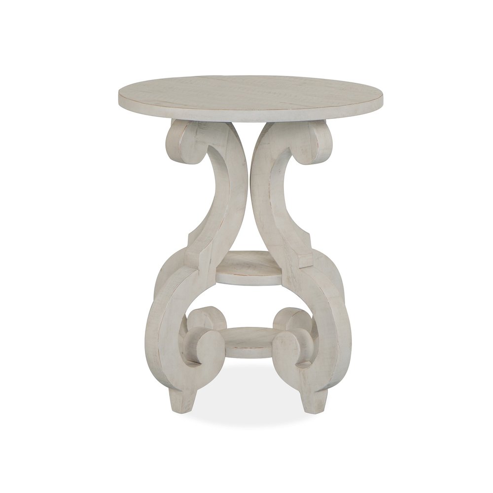 Bronwyn Alabaster Round Accent Table. Picture 2