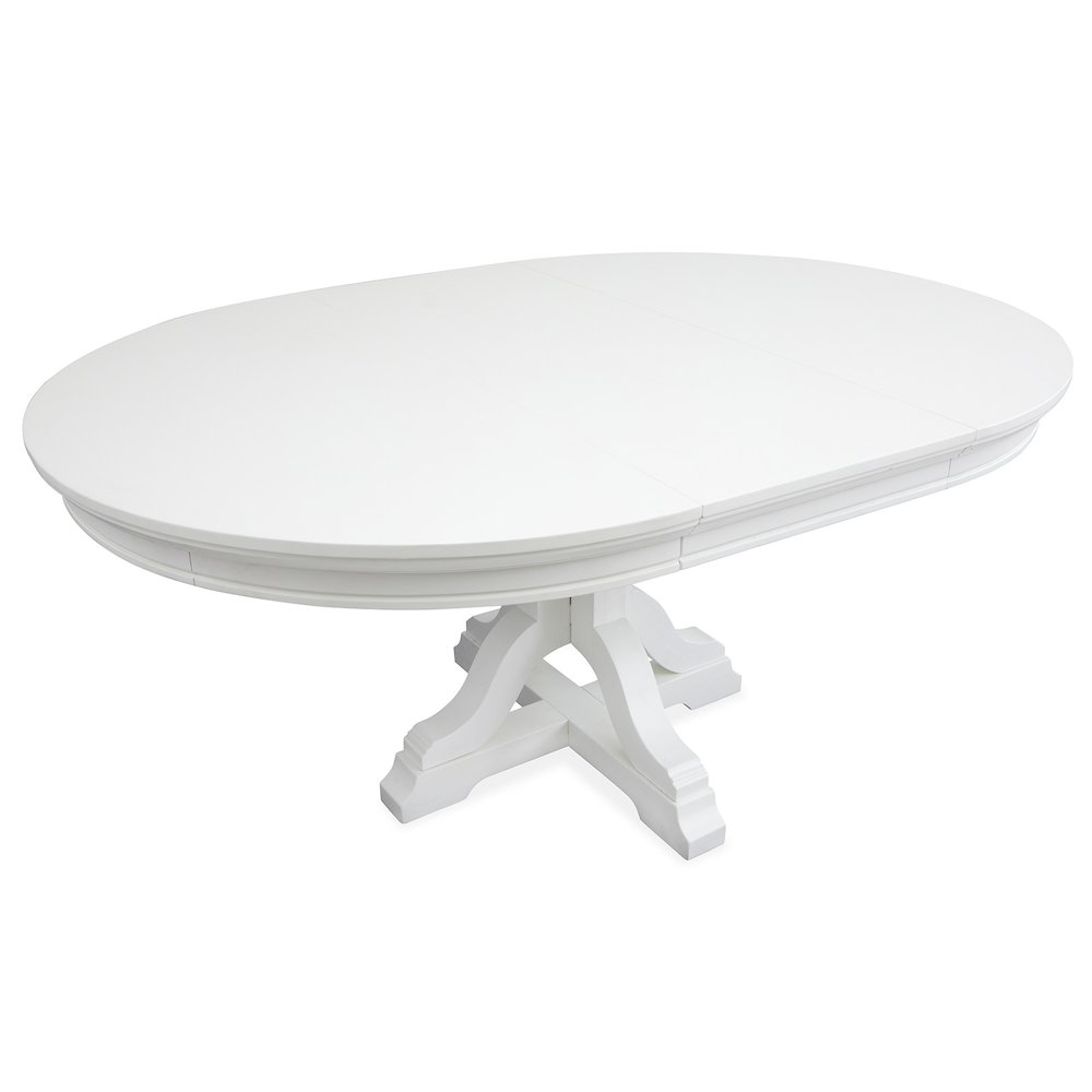 Charleston White Dove White Extendable 48" Round Dining Table. Picture 11