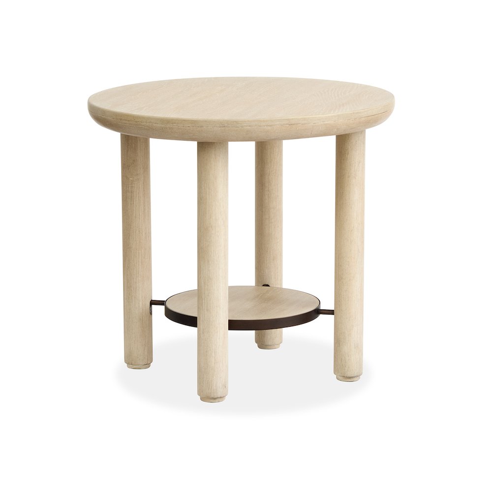 Sunset Cove Sanibel Brown Round End Table. Picture 2