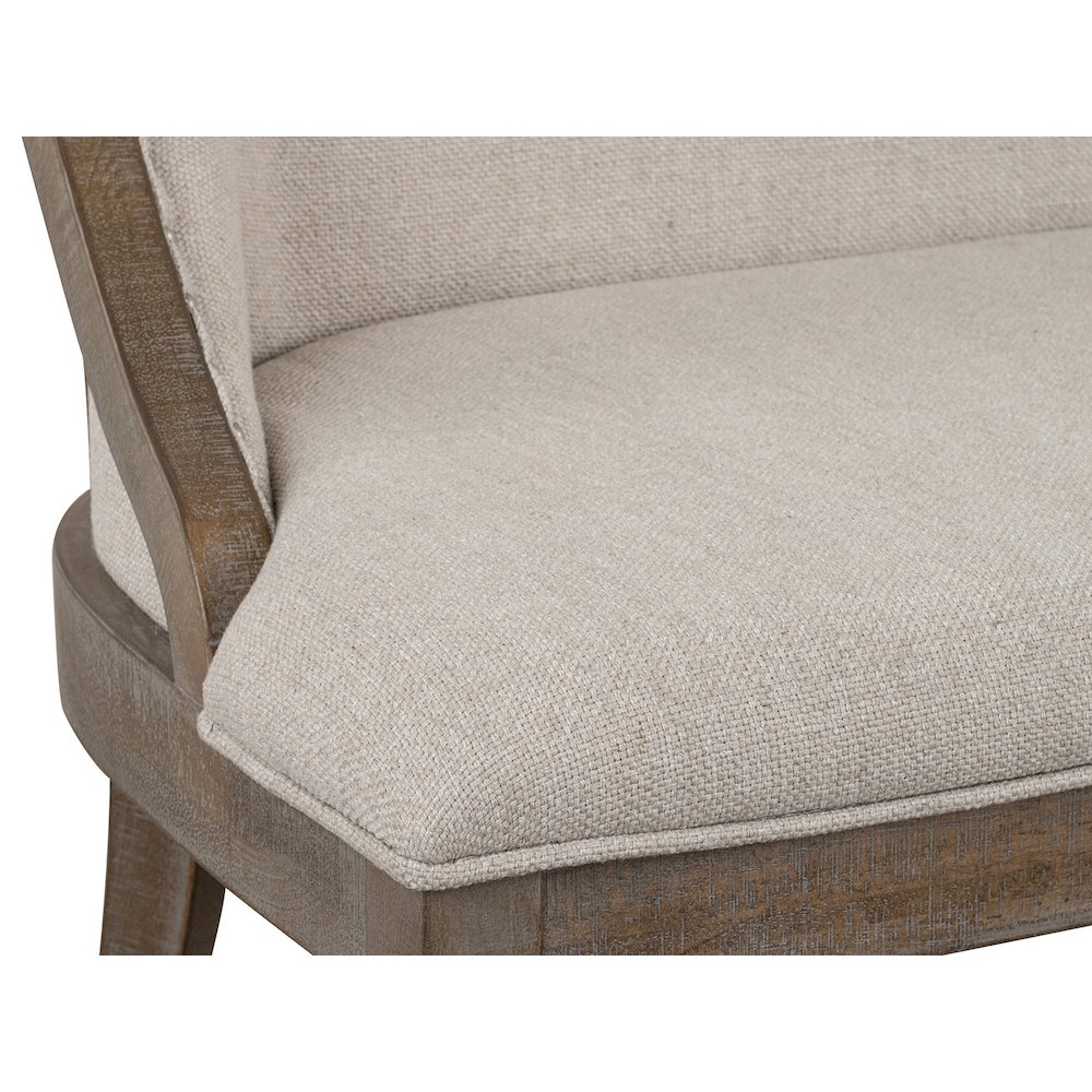 Lancaster Dovetail Grey Upholstered Bench. Picture 5