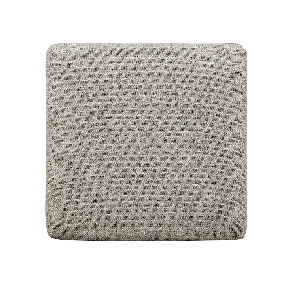 Lindon Belgian Wheat Grey Upholstered Stool. Picture 3
