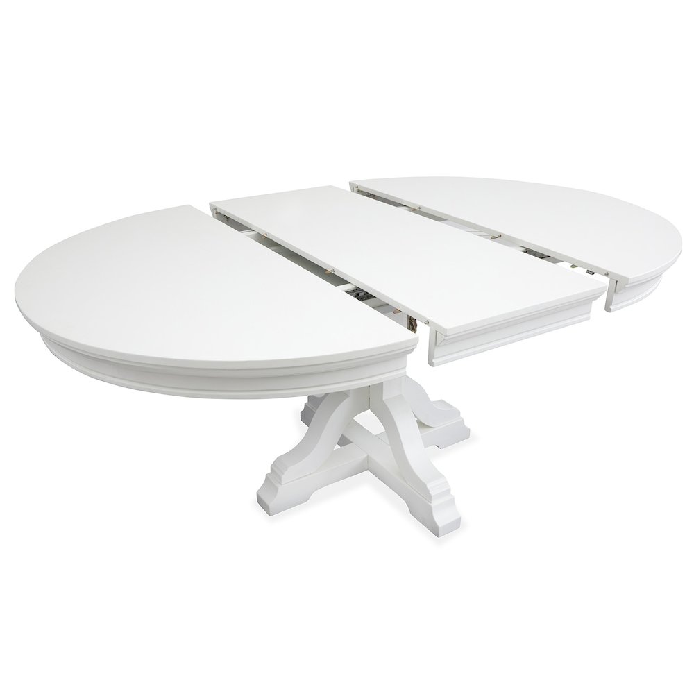 Charleston White Dove White Extendable 48" Round Dining Table. Picture 10