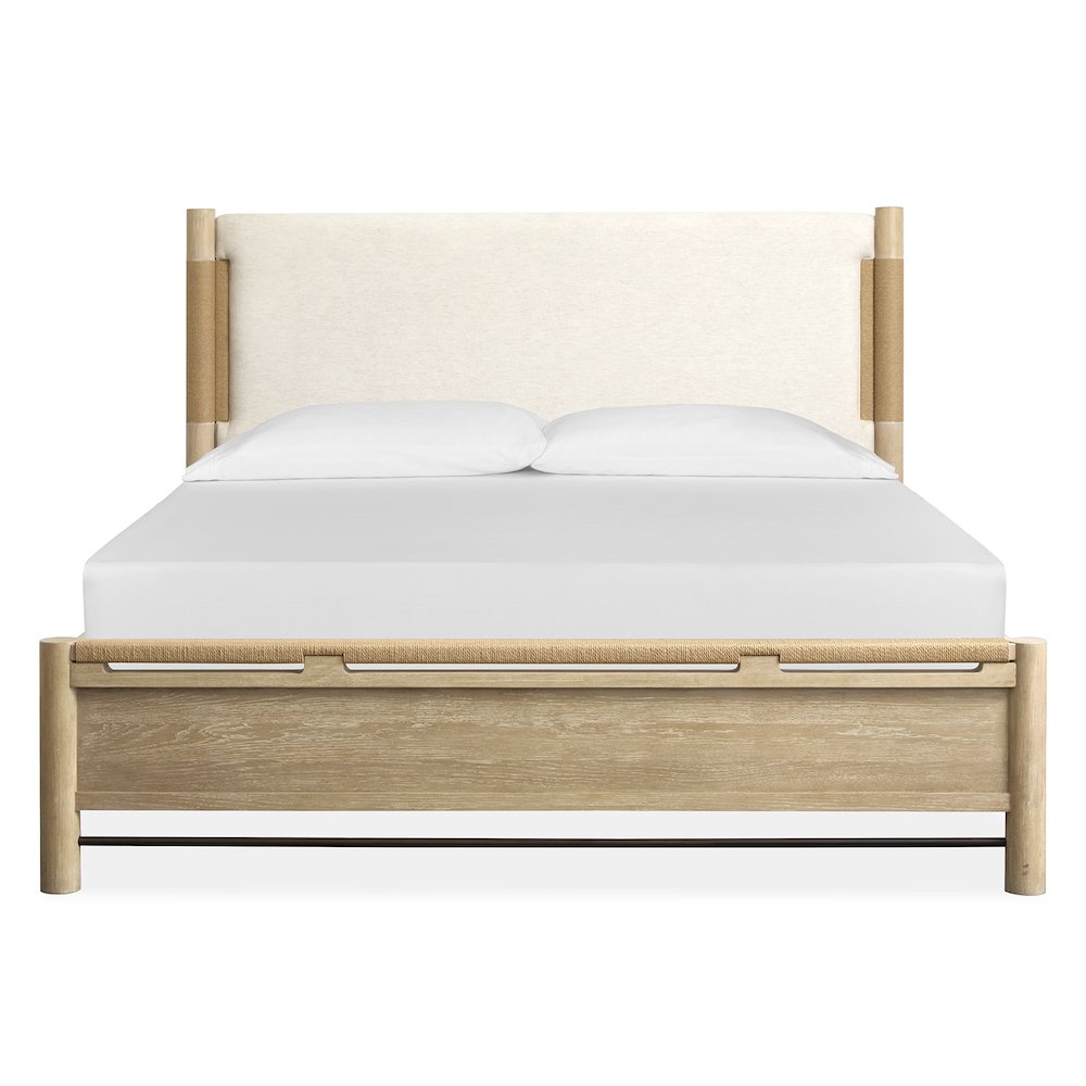 Sunset Cove Sanibel Brown King Panel Upholstered Bed. Picture 2