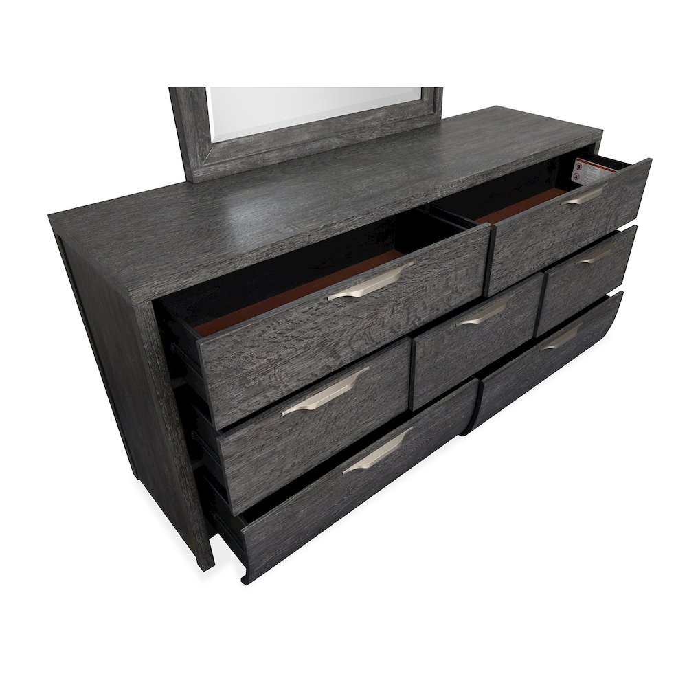 Kinsley Black Heron Dresser With Portrait Mirror. Picture 7