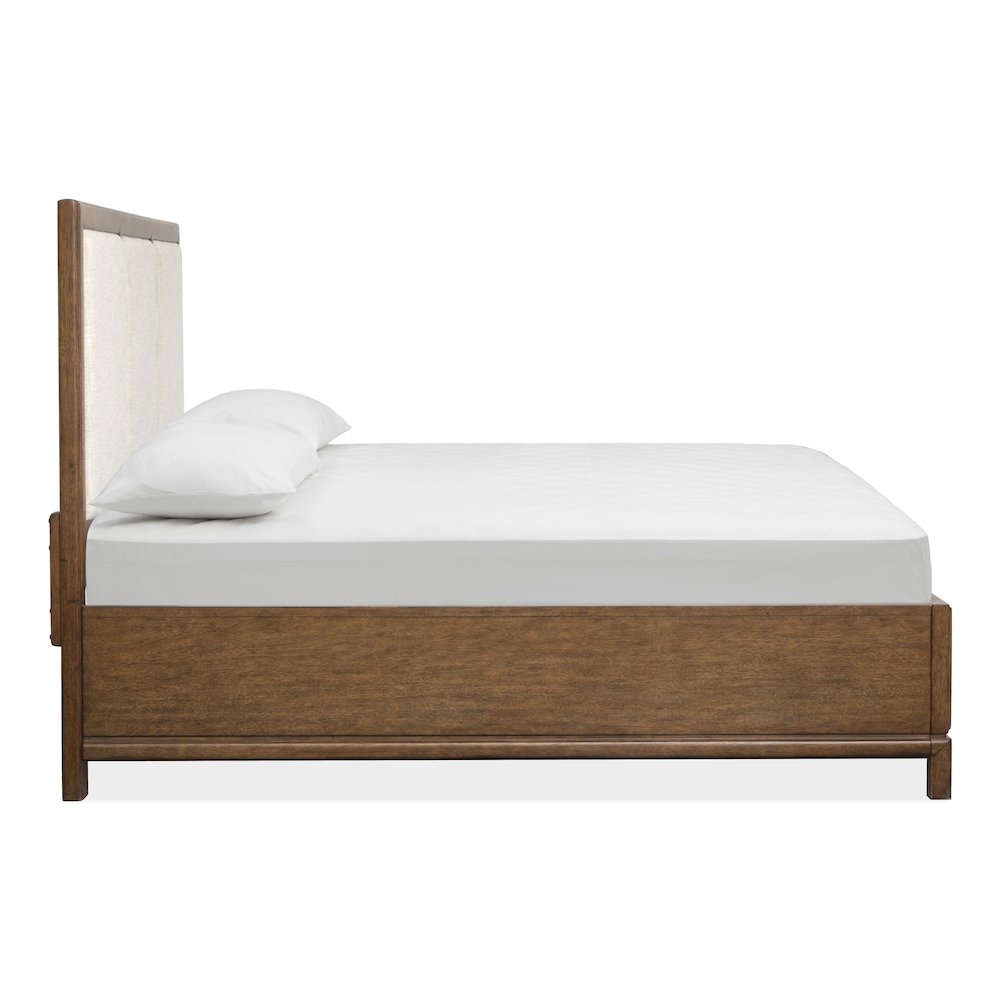 Ridgefield Russet King Upholstered Panel Bed. Picture 3