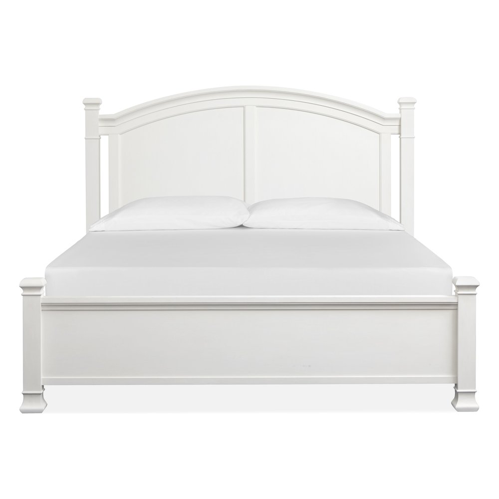 Kingston Whisper White And Cerused Nutmeg King Panel Bed. Picture 2