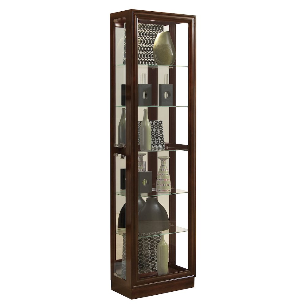 Pulaski Curios Cherry Brown Tall Traditional 5 Shelf Curio Cabinet. Picture 2
