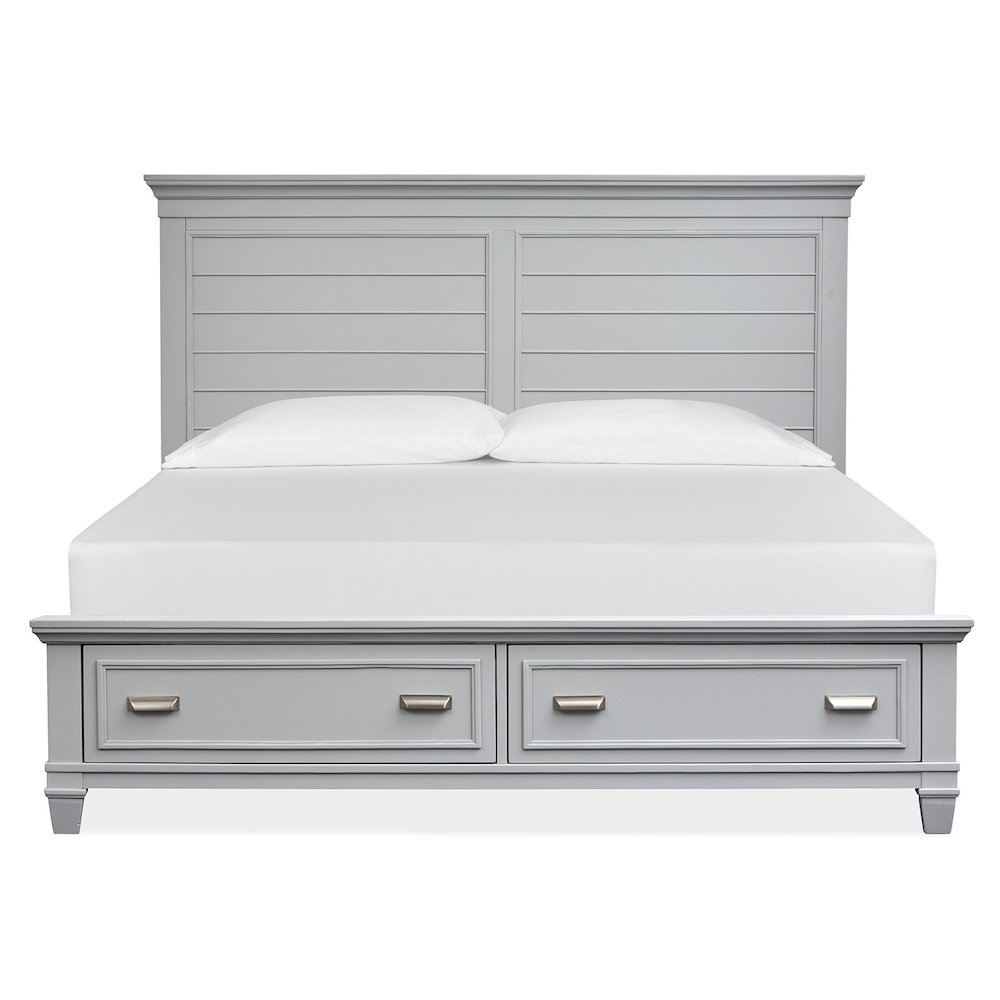 Charleston Harbor Gray King Grey Panel Storage Bed. Picture 3