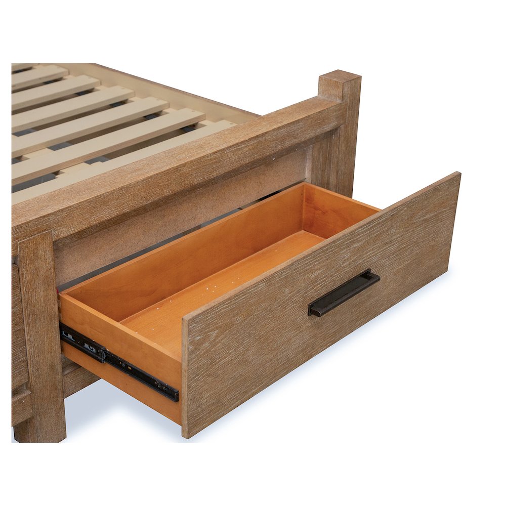 Plum Creek Sierra Brown King Panel Storage Bed. Picture 6
