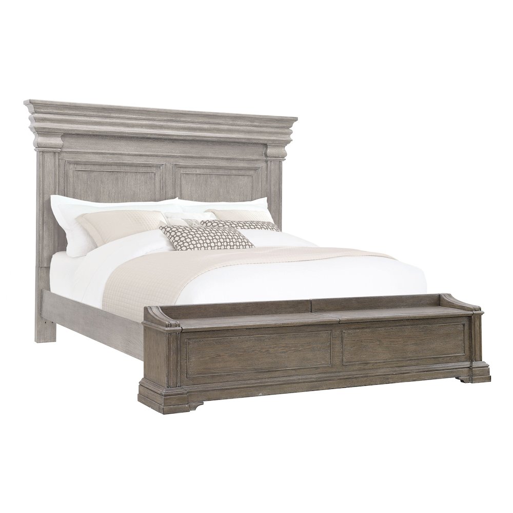 Pulaski Madison Ridge Natural Bark King/Cali King Chest Footboard/Slats. Picture 1