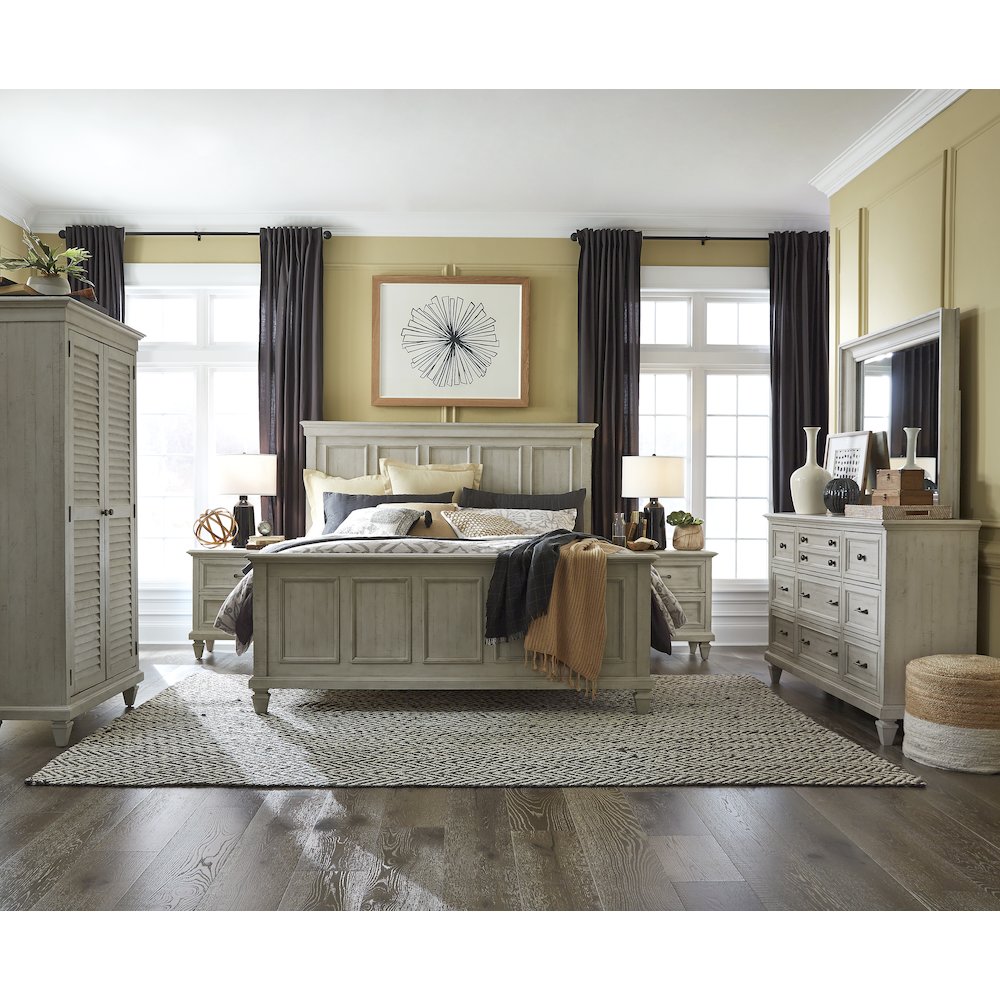 Newport Alabaster Queen Panel Bed. Picture 8