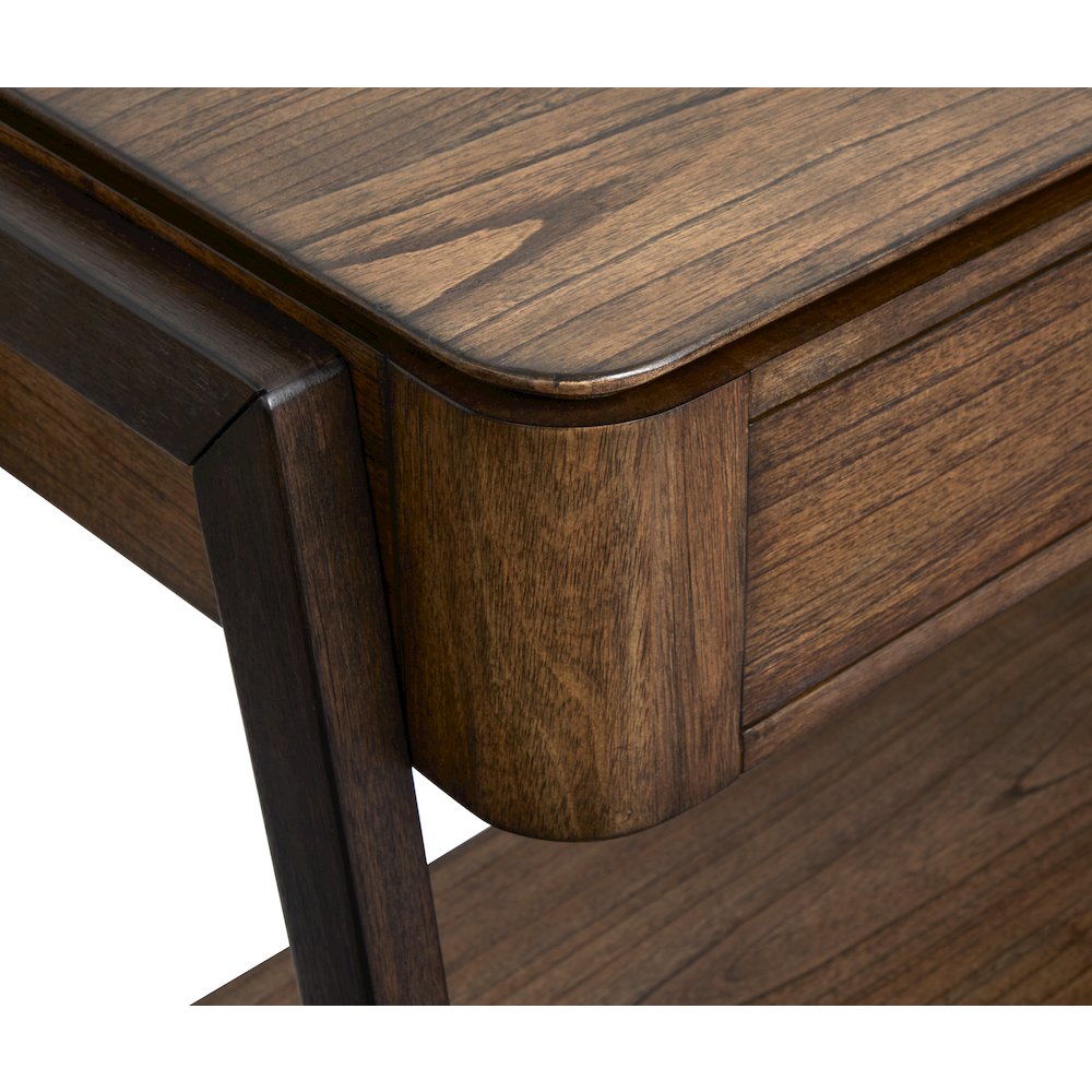 Hallie Milk Chocolate And Dark Chocolate Rectangular Sofa Table. Picture 6