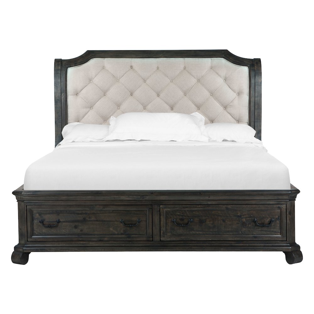 Bellamy Peppercorn King Sleigh Storage Bed. Picture 2