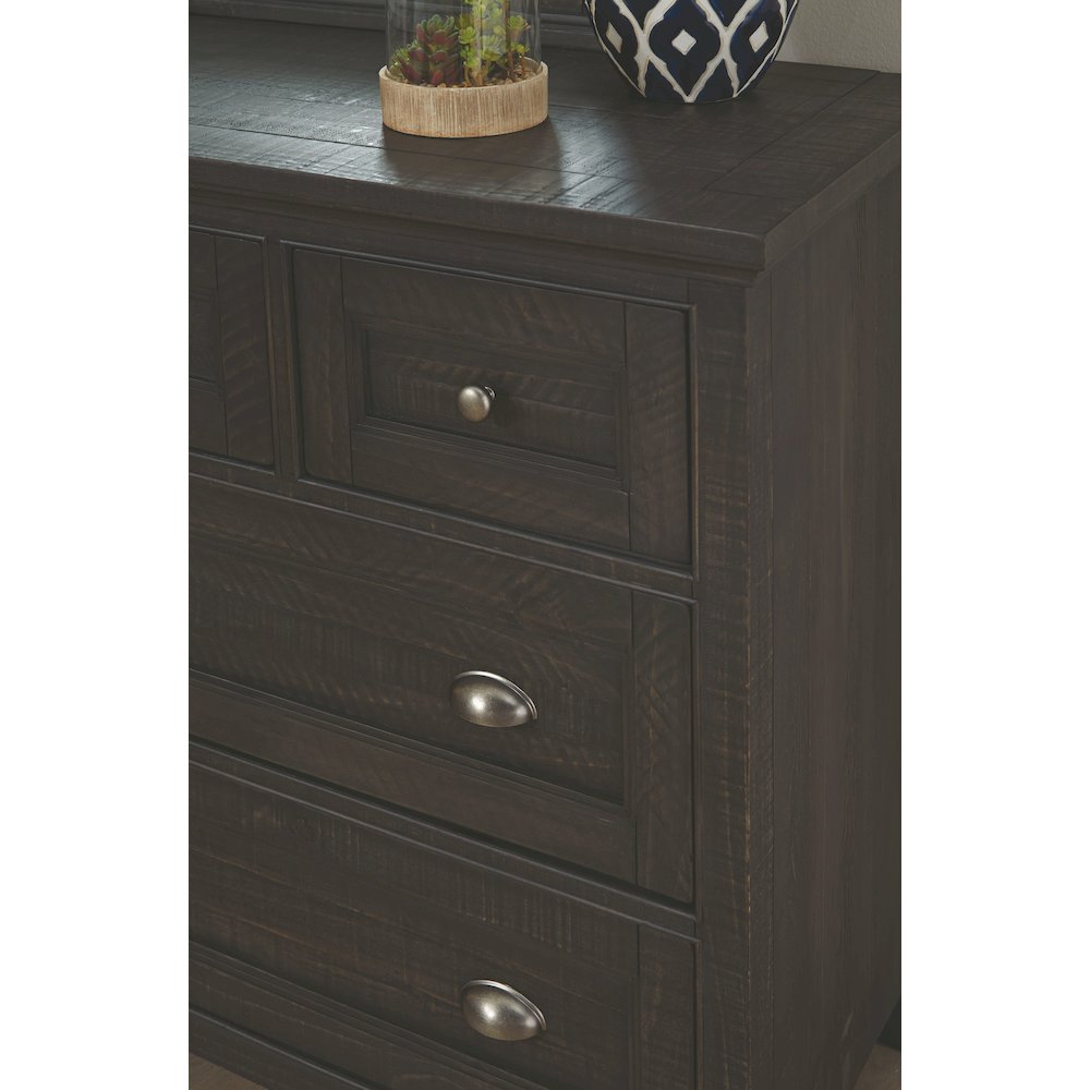 Westley Falls Graphite Drawer Dresser With Landscape Mirror. Picture 6