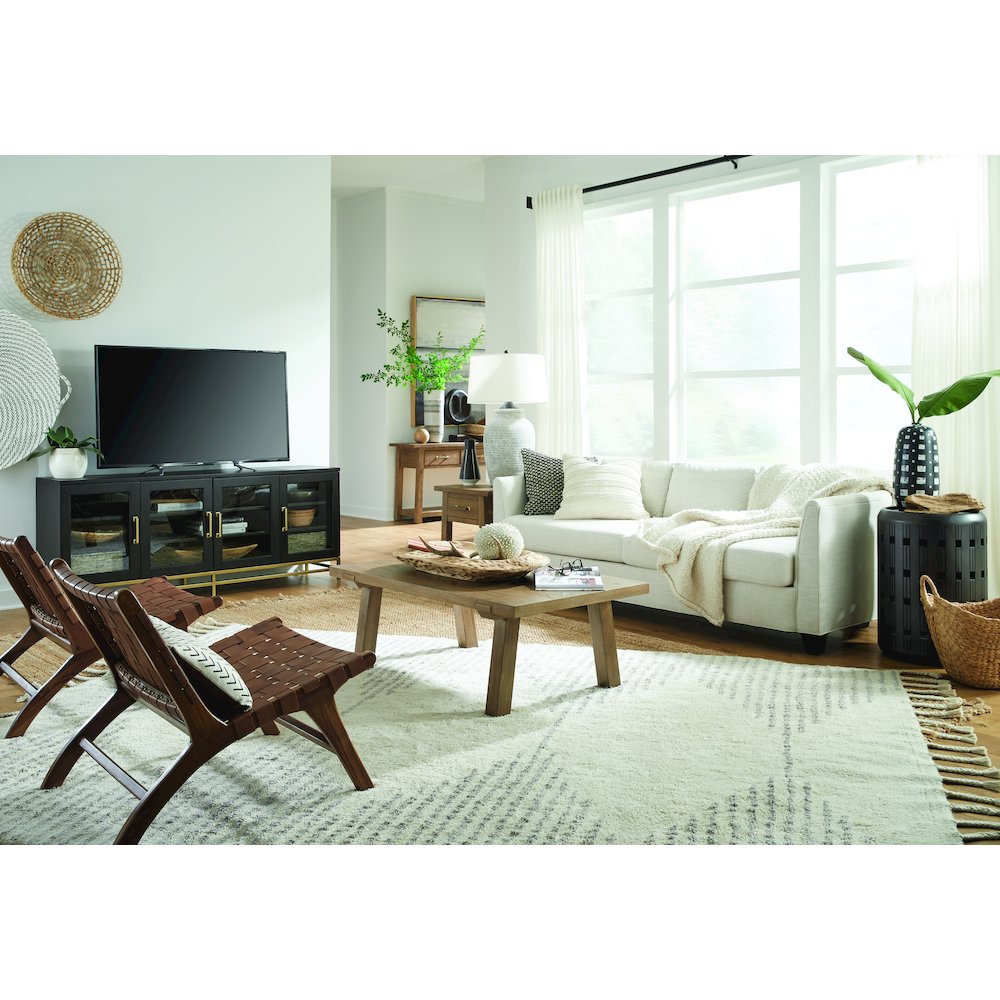 Lindon Coffee Bean Dark Large Console. Picture 8