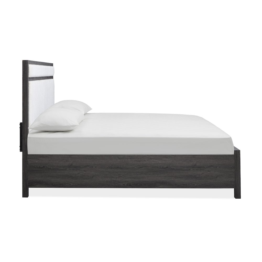 Merrifield Raisin Black King Upholstered Panel Bed. Picture 3