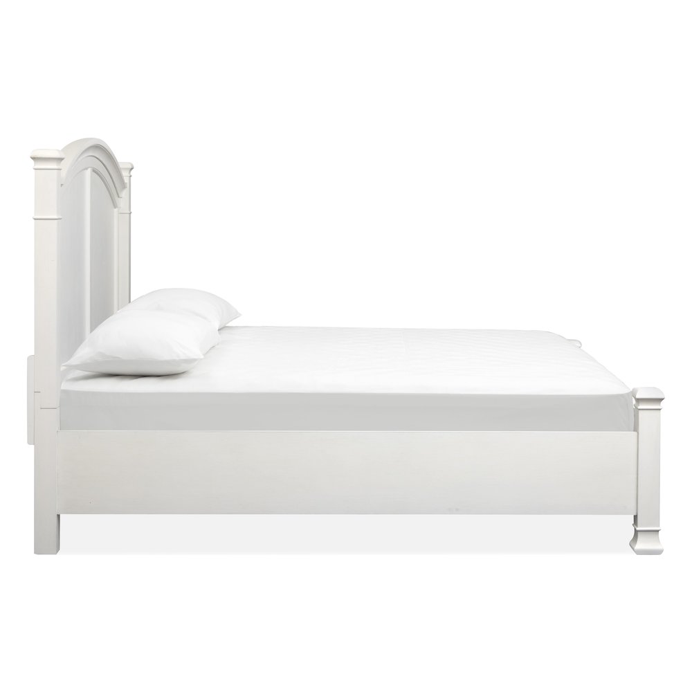 Kingston Whisper White And Cerused Nutmeg King Panel Bed. Picture 3