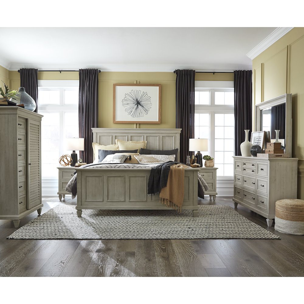 Newport Alabaster King Panel Bed. Picture 9