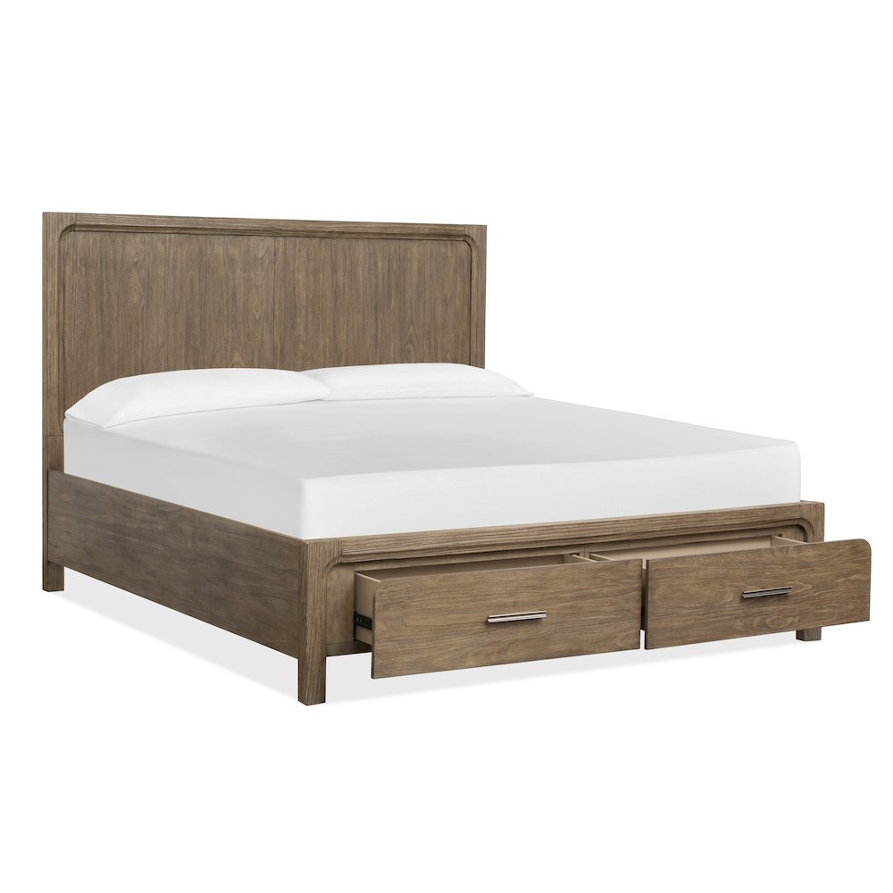 Westbourne Dark Umber King Panel Storage Bed. Picture 2