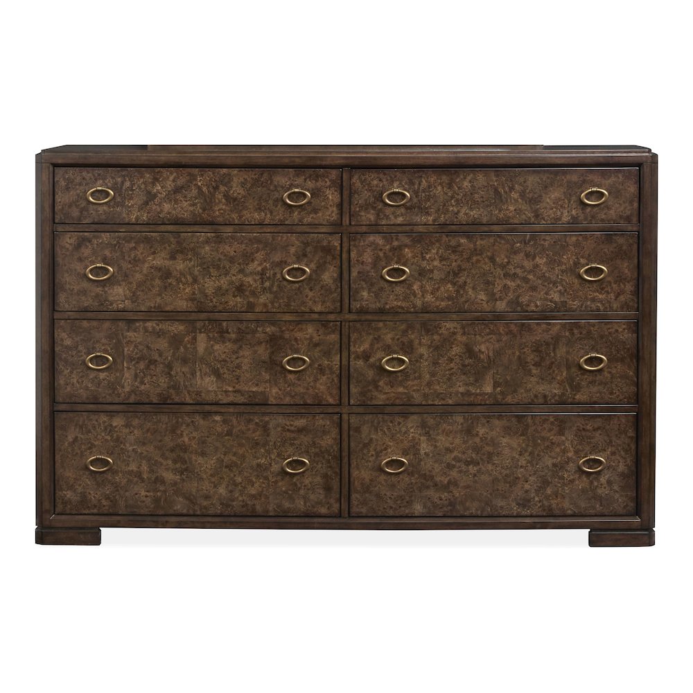Rowan Espresso Drawer Dresser With Landscape Mirror. Picture 4