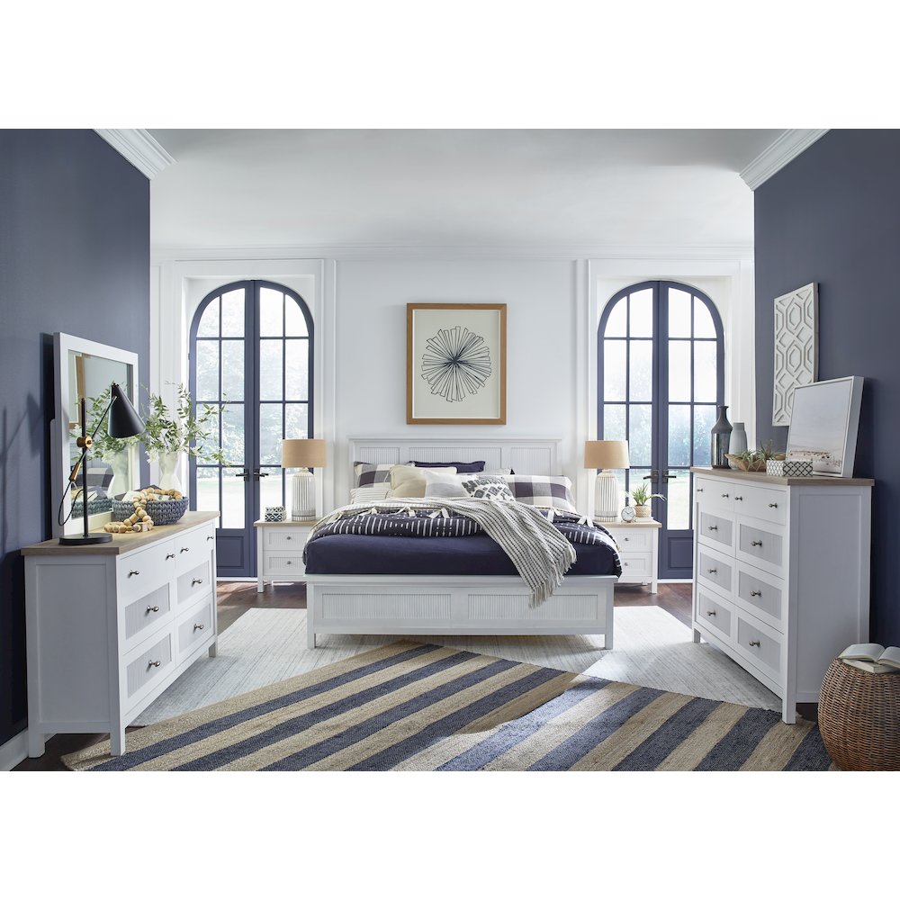 Windmill Harbour White Whisp And Sand Double Drawer Dresser. Picture 8