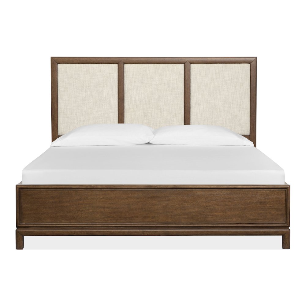 Ridgefield Russet King Upholstered Panel Bed. Picture 2