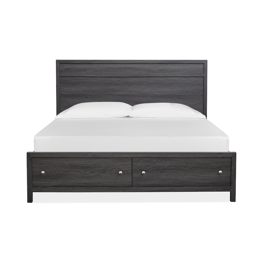 Merrifield Raisin Black King Panel Storage Bed. Picture 3