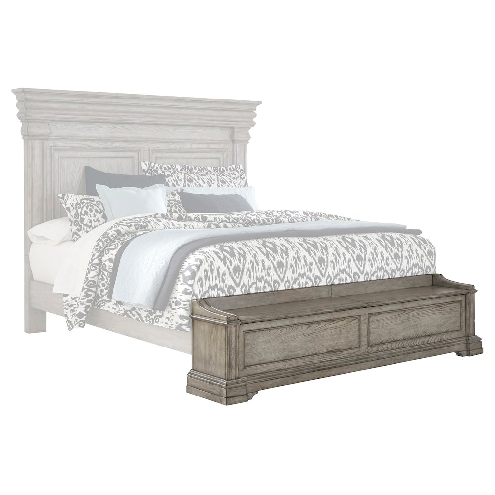 Pulaski Ridge Heritage Taupe King Panel Blanket Chest Footboard And Slats. Picture 1
