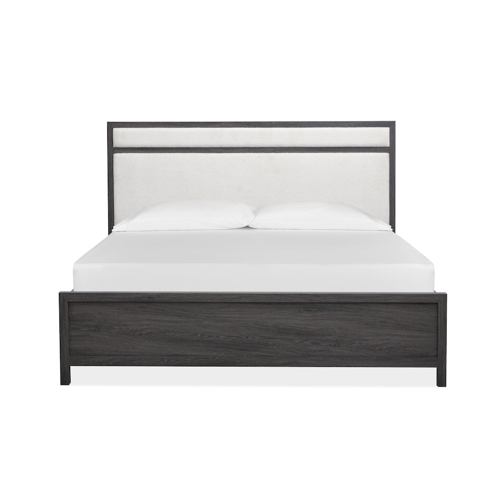 Merrifield Raisin Black King Upholstered Panel Bed. Picture 2