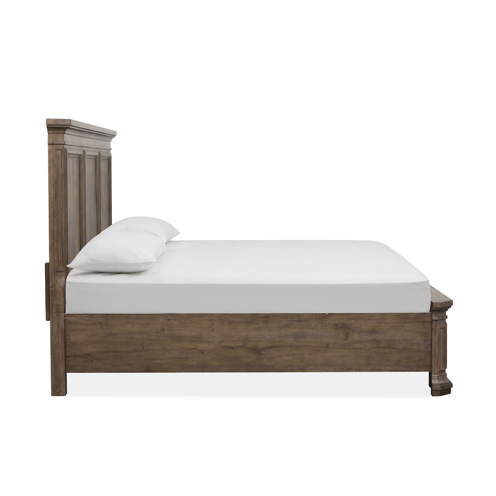 Adler Court Florentine Walnut King Panel Storage Bed. Picture 4